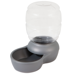lot 20657 image: Petmate Pearl Replendish Pet Waterer with Microban, Pearl Silver Gray, 2.5 Gallon