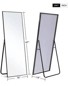 lot 20660 image: KIAYACI Full Length Floor Mirror with Stand 47x16 Large Wall Mounted Full Body Mirror HorizontalVertical Bedroom Mirror Dressing Mirror Aluminum Alloy Frame Black