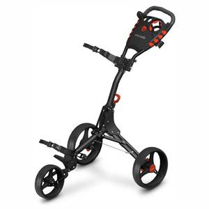 lot 20665 image: Serene Life SLG3W - Foldable 3-Wheel Golf Push Cart - New Deluxe Scorecard Holder, Upper & Lower Brackets with Elastic Strap