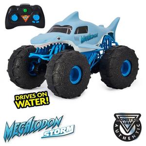 lot 20674 image: Monster Jam, Official Megalodon Storm All-Terrain Remote Control Monster Truck Toy Vehicle, 115 Scale