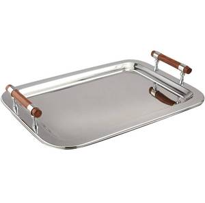 lot 2883 image: Elegance Stainless Steel Rectangular Tray, 22 x 15.5, Silver