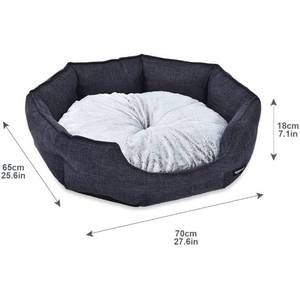 lot 2905 image: Amazon Basics Cuddler Pet Bed For Cats or Dogs - Soft and Comforting - Large, Grey