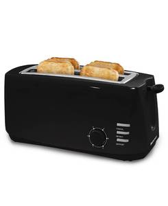 lot 2913 image: Elite Gourmet 4-Slice Long Slot Toaster, 6 Toast Settings, Slide Out Crumb Tray, Extra Wide 1.5 Slots for Bagels