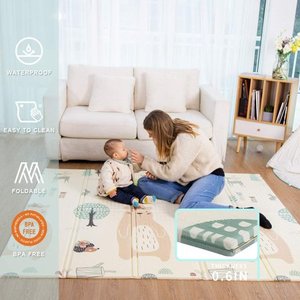 lot 2922 image: Baby Play mat, playmat,Baby mat Folding Extra Large Thick Foam Crawling playmats Reversible Waterproof Portable playmat for Babies (Bear)