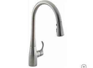 lot 9899 image: Kohler Simplice 1.5 GPM Single Hole Pull Down Kitchen Faucet