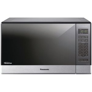 lot 9908 image: Panasonic 1.2 Cu. Ft. 1,200 Watt Microwave, Stainless Steel