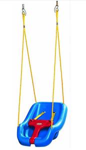 lot 8560 image: Little Tikes 2-in-1 Snug n Secure Swing Blue, 16.30 L x 16.00 W x 17.00 H Inches