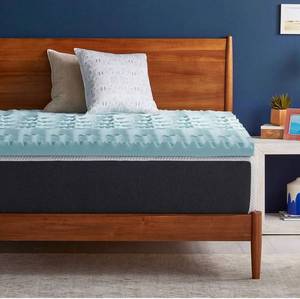 lot 8561 image: LUCID 3 Inch Gel Memory Foam Plush - Cooling Targeted Convoluted Comfort Zones mattress topper, Twin XL