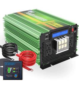 lot 8581 image: EDECOA Pure Sine Wave Power Inverter 3500W DC 12V to AC 120V with LCD Display and Remote Controller 4 AC Outlets and 1 AC Terminal Block - Retail $369.99