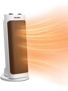 lot 8588 image: PELONIS 1500W Fast Heating, Programmable Thermostat, Easy Control, Widespread Oscillation, Over Heating & Tip-over Switch Protection, 17.767.72inch, White