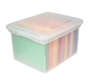 lot 8592 image: Office Depot� Brand File Tote, 10 910H x 14W x 18D, Clear