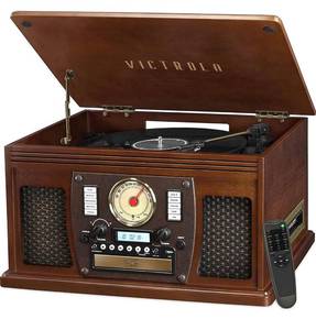 lot 8604 image: Victrola 8-in-1 Bluetooth Record Player & Multimedia Center, Built-in Stereo Speakers - Turntable, Wireless Music Streaming, Real Wood  Espresso