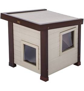 lot 8608 image: ecoFLEX Albany Outdoor Feral Cat House - 21.8 x 19.1 x 20.2 inches