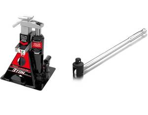 lot 8610 image: Powerbuilt Alltrade - Black 3 Ton, All-in-One Bottle Jack & Neiko 12 Drive Premium Breaker Bar  Cr-V Steel  180 Flex Cr-Mo Head  24� Length