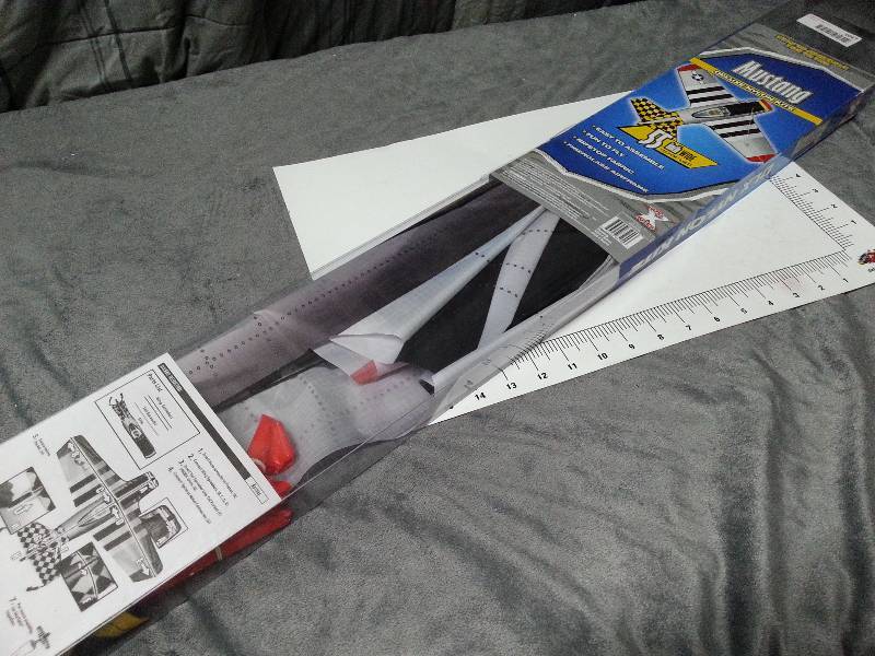 lot 1047 image: Mustang air plane 55 inch wide Deluxe Nylon Kite ready to assemble and fly
