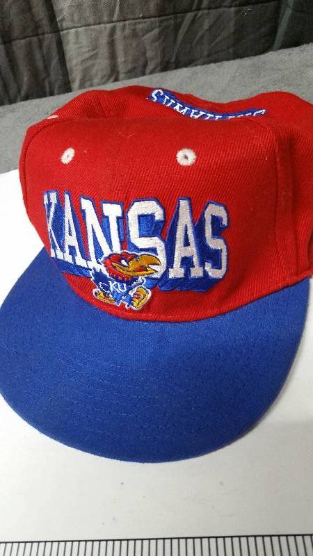 lot 1026 image: Show your colors with this cool embroidered Kansas Jayhawks adjustable size cap