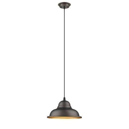 lot 2106 image: Transitional 1-light Oil Rubbed Bronze Pendant