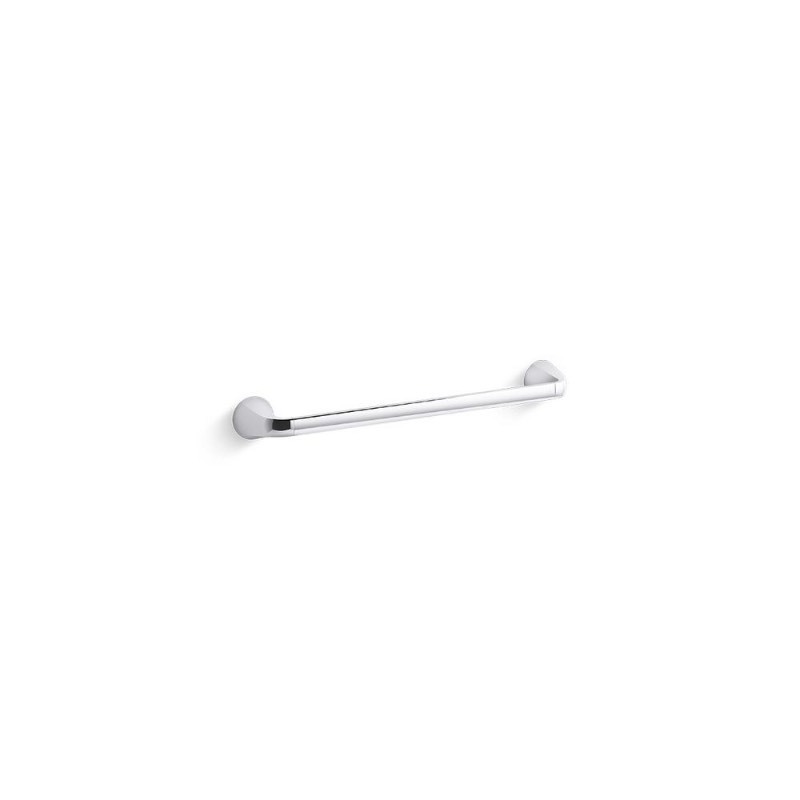 lot 2129 image: KOHLER Cursiva 18 in. Towel Bar in Polished Chrome