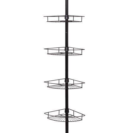 lot 2156 image: Zenna Home Tension Pole Shower Caddy, Bronze