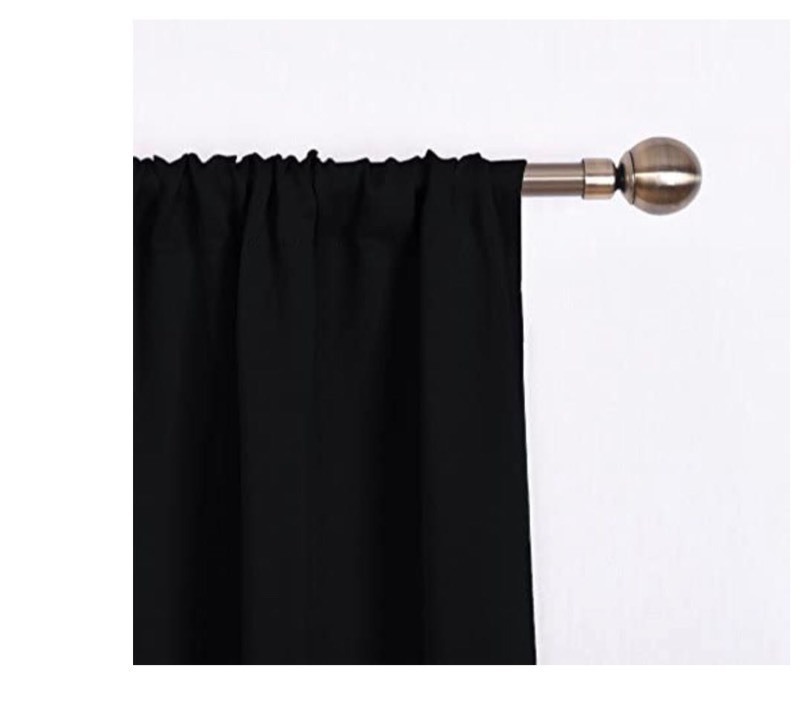 lot 2194 image: NICETOWN Blackout Curtain rod for Bathroom Windows 28��-48��