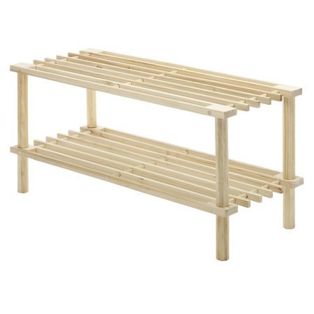 lot 2765 image: Whitmor 6026-3562 Natural Wood Household Shelf, 10.25 X 24.75 X 11.5