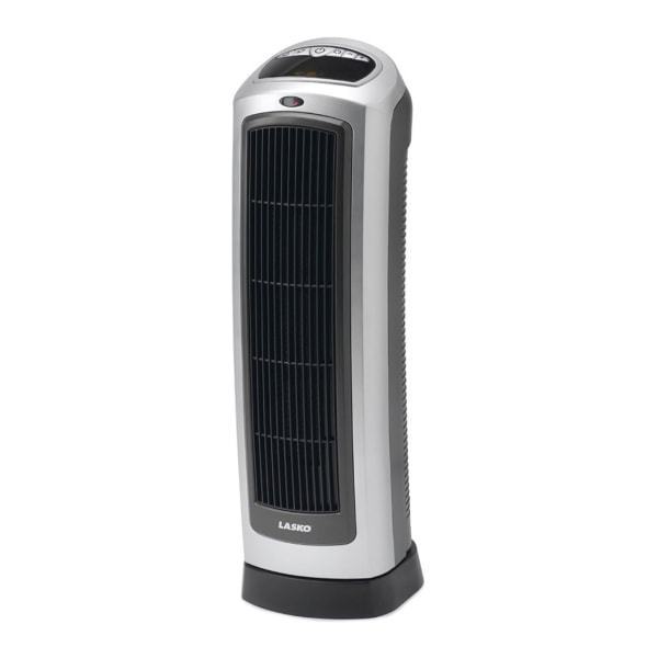 lot 2786 image: Lasko 1500W Digital Ceramic Space Heater with Remote, 755320, Silver