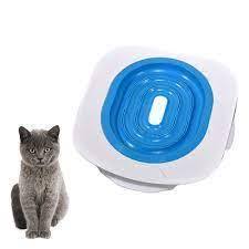 lot 2095 image: Yagamii Cat Training Kit System for Toilet,Professional Kitty Toilet Trainer Urinal Seat with Extra Blue Tray-Teach Cat to Use Toilet