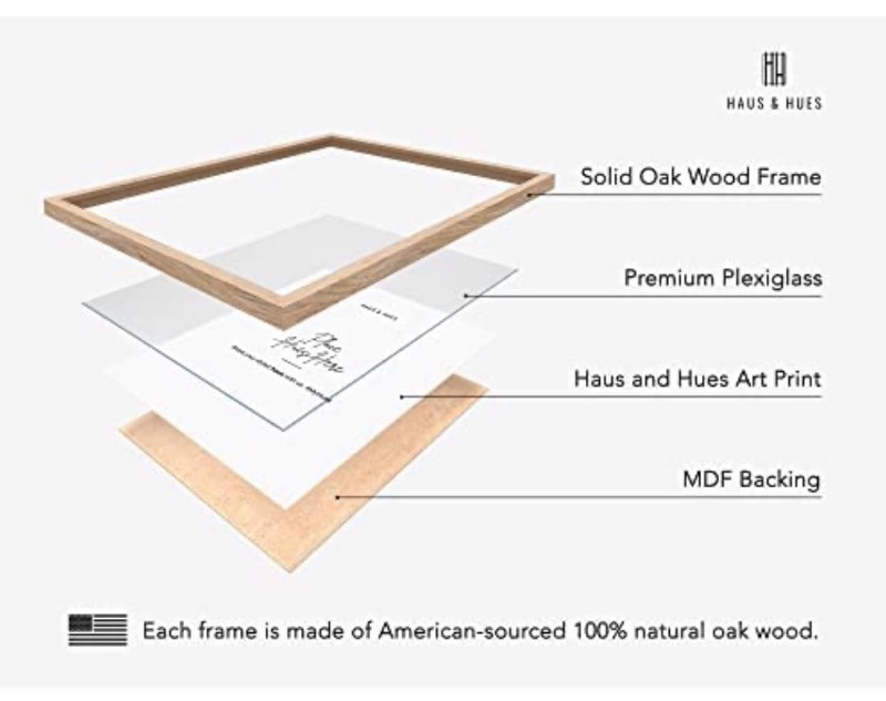 lot 2418 image: Haus and Hues 16x20 Beige Oak Wood Frames Set of 1 - 16x20 Natural Wood Frames for Posters, 16x20 Frame Wood, 16x20 Poster Frames for Wall, 16x20 Frame Light Wood, Picture Frames 20x16 Picture Frame 16x20 Wood Frame 16x20