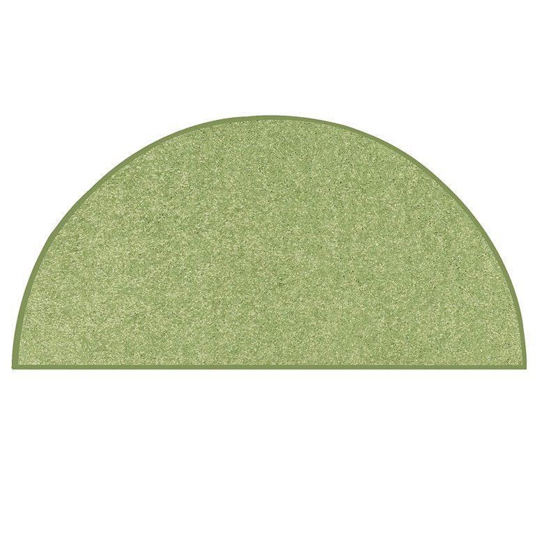 lot 2440 image: Broadway Collection Solid Color Area Rugs Green - 22x44 Half Round