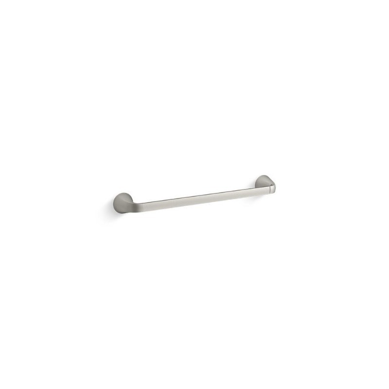 lot 2450 image: KOHLER Cursiva 18 in. Towel Bar in Vibrant Brushed Nickel
