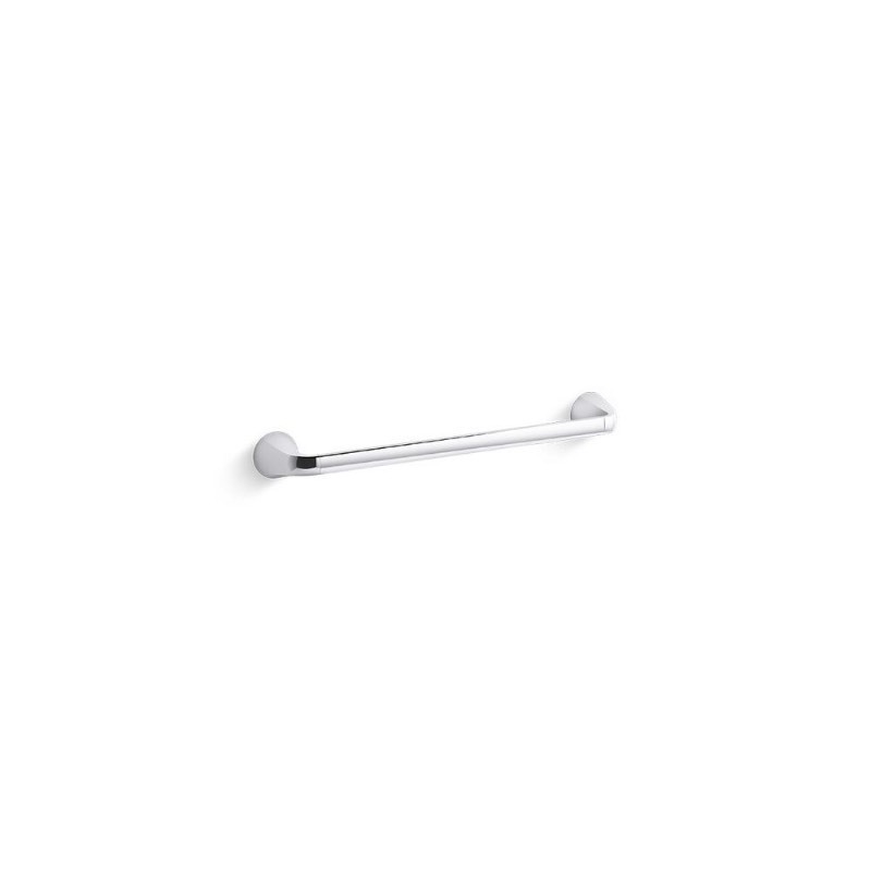 lot 2561 image: KOHLER Cursiva 18 in. Towel Bar in Polished Chrome