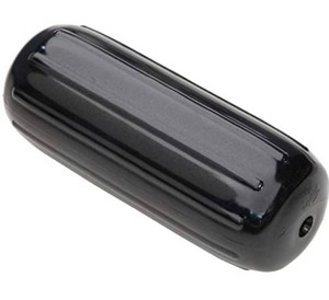 lot 3387 image: Taylor Made Products 71026 Big B Inflatable Vinyl Boat Fender with Center Rope Tube 8 inch x 20 inch, Black