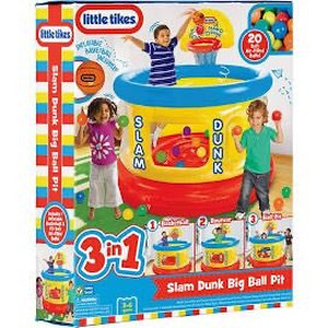 lot 3451 image: Little Tikes Slam Dunk Big Ball Pit Bounce House (no ball)