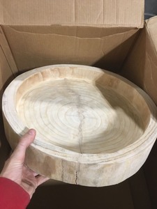 lot 3457 image: Decorative Table Top Wood Bowl