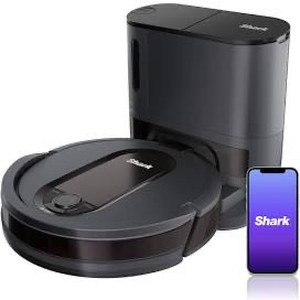 lot 3460 image: Shark RV912S EZ Robot Vacuum with Self-Empty Base, Bagless, Row-by-Row Cleaning, Perfect for Pet Hair, Compatible with Alexa, Wi-Fi, Dark Gray