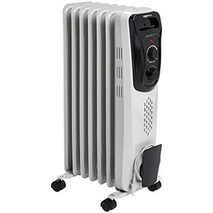 lot 3478 image: Basics Indoor Portable Radiator Heater - White