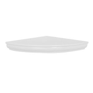 lot 3479 image: Home Decorators Collection 18 in. L x 18 in. W Profile White Corner Shelf