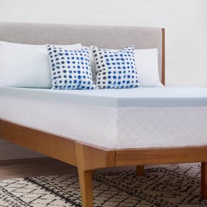 lot 3496 image: Linenspa 2 Gel Memory Foam Mattress Topper