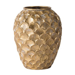 lot 3405 image: A & B Home Medium 13 in. Dia Gold Pot
