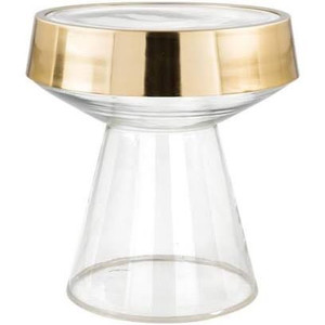 lot 3406 image: Skya Clear and Gold Side Table