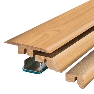 lot 3411 image: PERFORMANCE ACCESSORIES Blonde 0.75 in. T x 2.37 in. W x 78.7 in. L Laminate 4-in-1 Molding, Medium