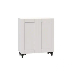 lot 3433 image: Shaker Assembled 30x34.5x14 in. Shallow Base Cabinet in Vanilla White