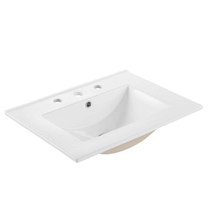 lot 3441 image: Modway Cayman 24 Bathroom Sink in White