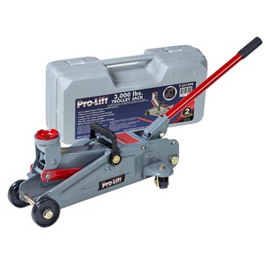 lot 3443 image: Pro-Lift F-2315PE Grey Hydraulic Trolley Jack Car Lift with Blow Molded Case (3000 lbs Capacity)