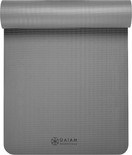 lot 127 image: Gaiam - Essentials 10MM Fitness Mat - Grey - Retail $24.99