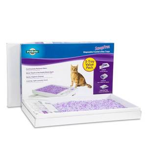 lot 2880 image: PetSafe - ScoopFree Self-Cleaning Cat Litter Box Tray Refills, Lavender Non-Clumping Crystal Cat Litter, 3-Pack - Retail $69.99