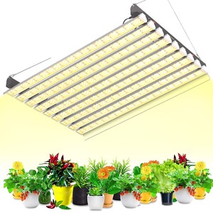 lot 2874 image: SZHLUX LED 400W LED Full Spectrum Hanging Grow Light - 9 Panels  2 Separate on Switches - Retail $165.99