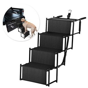 lot 2915 image: Zone Tech - Pet Foldable Step Stair Lightweight &amp Portable &nbspBlue - Retail $59.99