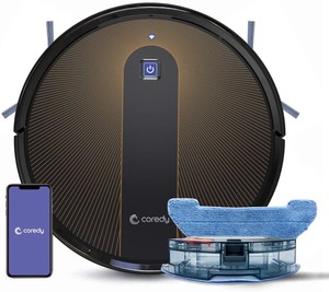 lot 2883 image: Coredy R750 Robot Vacuum Cleaner, Compatible with Alexa - Retail $299.99