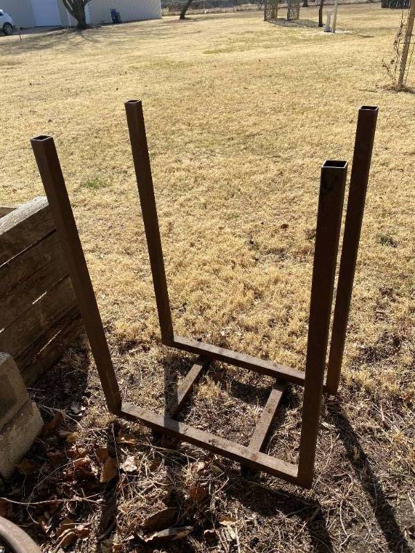 lot 12001 image: Metal Wood Rack - See pics for Measurements